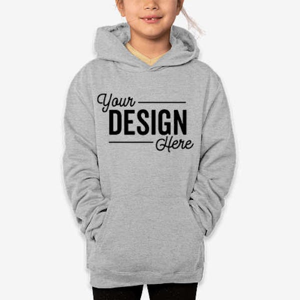 Champion Youth Powerblend Midweight Pullover Hoodie - Light Steel