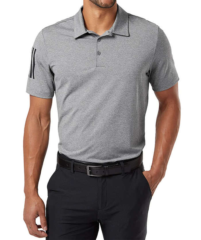 Adidas Floating 3-Stripes UPF 50+ Performance Polo - White / Black