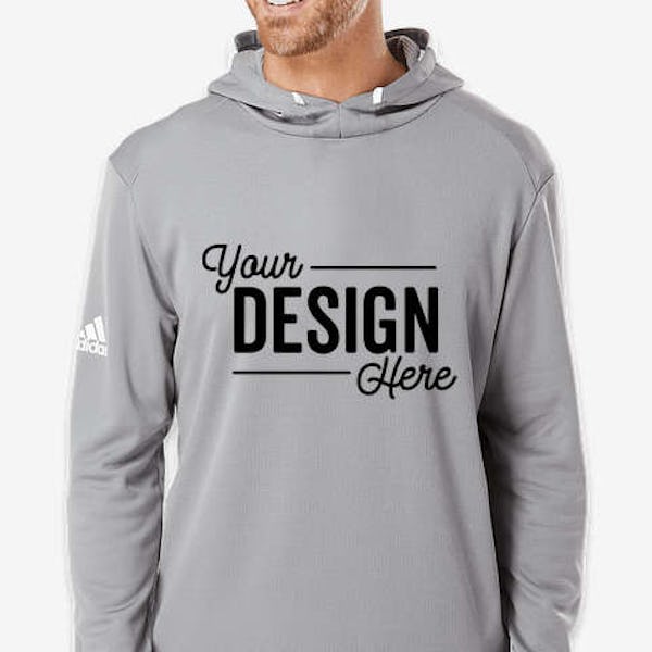 Adidas 100% Recycled Textured Pullover Hoodie - Grey Three