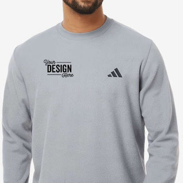 Adidas Terry Loop Recycled Crewneck Sweatshirt - Grey Three