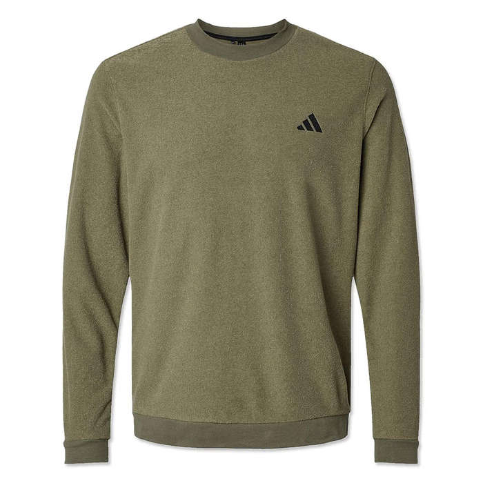 Adidas Terry Loop Recycled Crewneck Sweatshirt - Grey Three