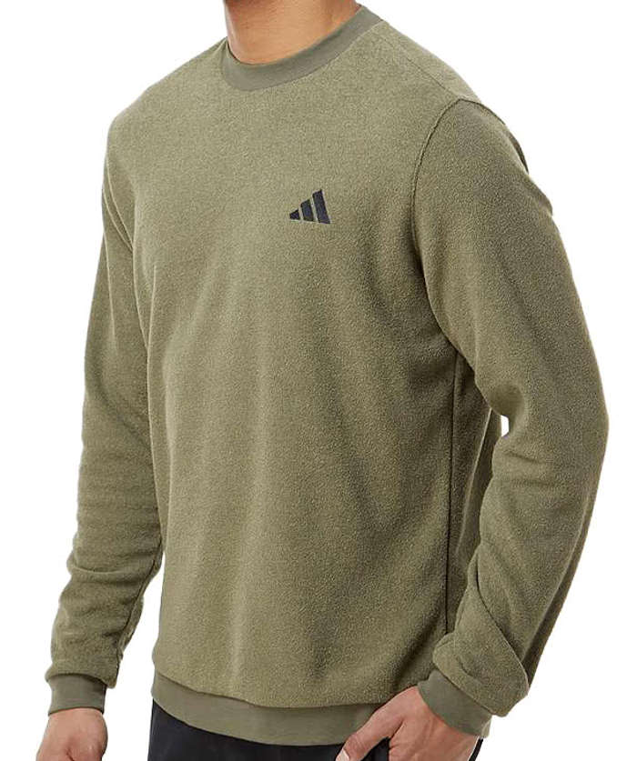 Adidas Terry Loop Recycled Crewneck Sweatshirt - Grey Three