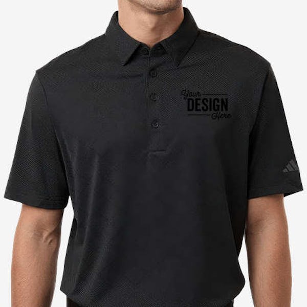 Adidas Ultimate365 Recycled Jacquard Performance Polo - Carbon / Black