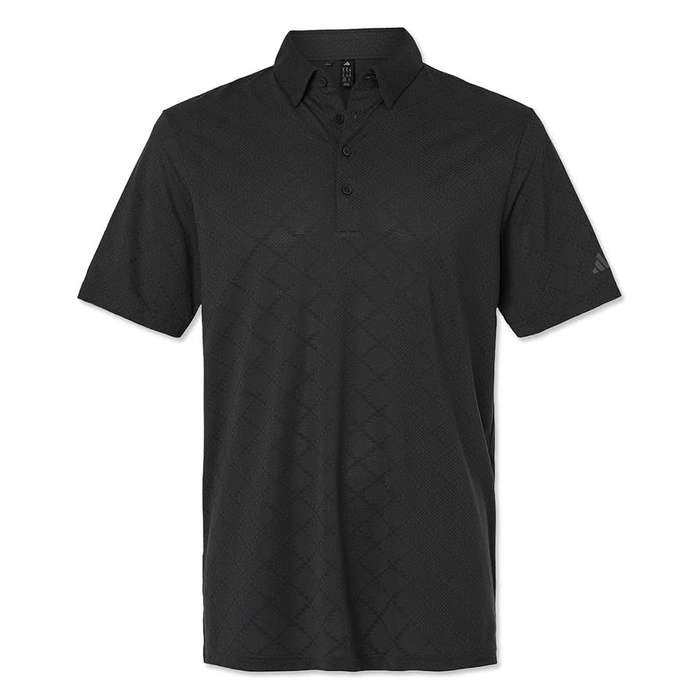 Adidas Ultimate365 Recycled Jacquard Performance Polo - Carbon / Black 3 Adidas Ultimate365 Recycled Jacquard Performance Polo - Carbon / Black