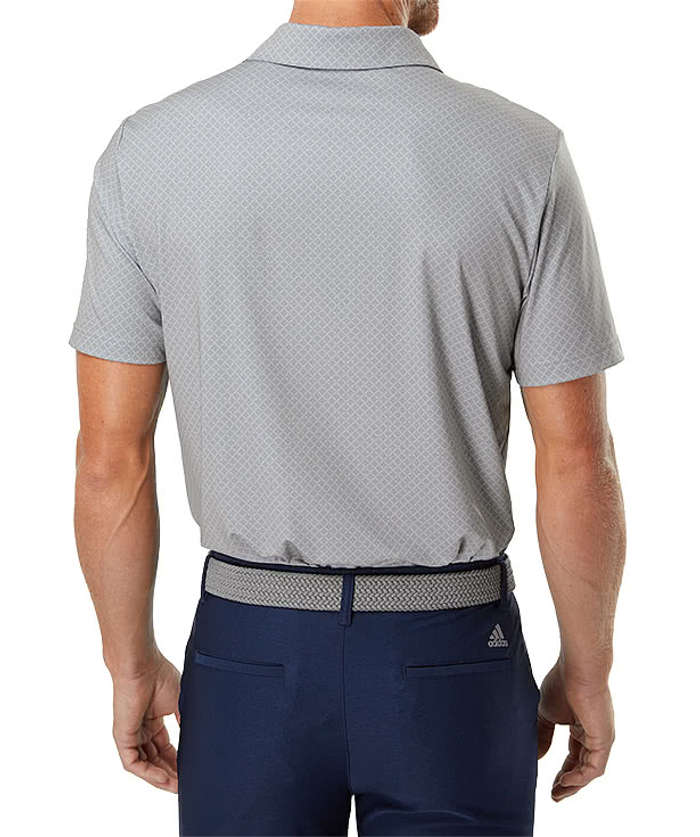 Adidas Diamond Dot Print UPF 50 Performance Polo - Embroidered - Grey Three / Team Royal / Navy 5 Adidas Diamond Dot Print UPF 50 Performance Polo - Embroidered - Grey Three / Team Royal / Navy