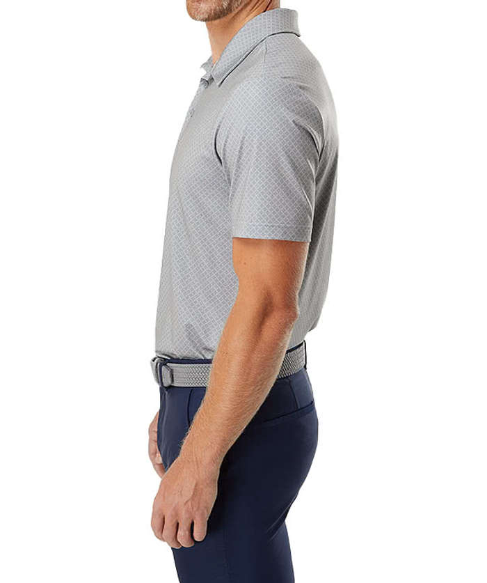 Adidas Diamond Dot Print UPF 50 Performance Polo - Embroidered - Grey Three / Team Royal / Navy 6 Adidas Diamond Dot Print UPF 50 Performance Polo - Embroidered - Grey Three / Team Royal / Navy