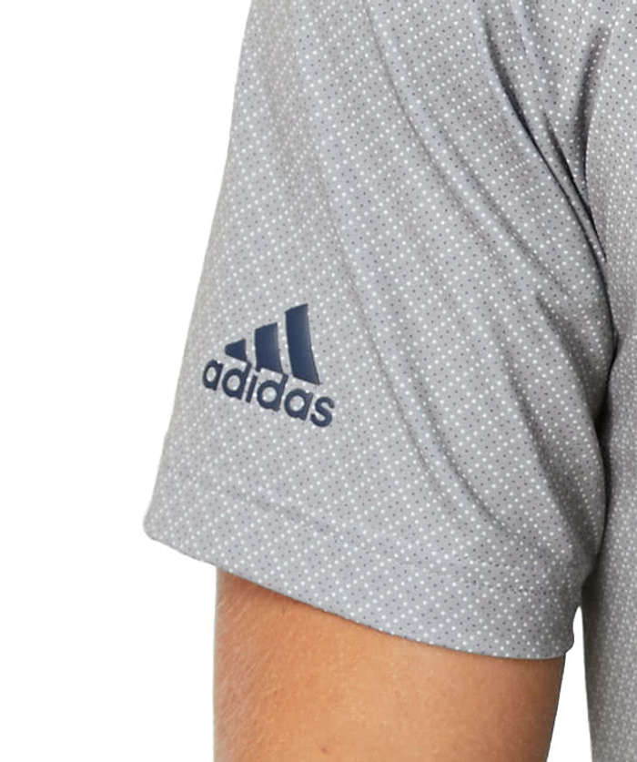 Adidas Diamond Dot Print UPF 50 Performance Polo - Embroidered - Grey Three / Team Royal / Navy 8 Adidas Diamond Dot Print UPF 50 Performance Polo - Embroidered - Grey Three / Team Royal / Navy