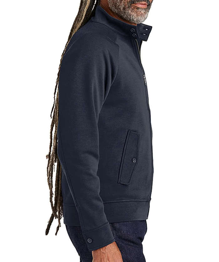 Brooks Brothers Double-Knit Full Zip Sweatshirt - Night Navy