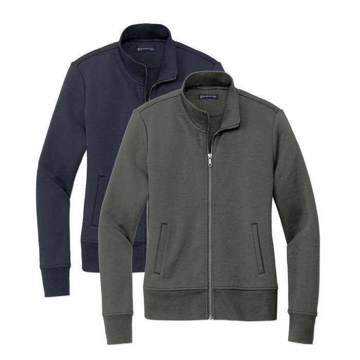 Brooks Brothers Women’s Double-Knit Full Zip Sweatshirt - Deep Black 3 Brooks Brothers Women’s Double-Knit Full Zip Sweatshirt - Deep Black