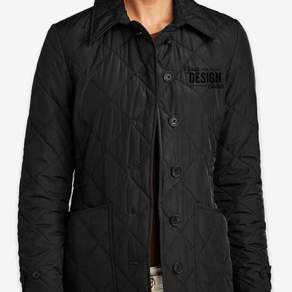 Brooks Brothers Women's Quilted Soft Shell Jacket - Deep Black