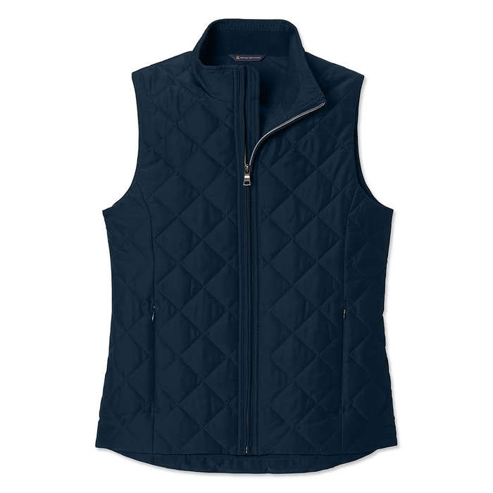 Brooks Brothers Women's Diamond Quilt Insulated Vest - Deep Black