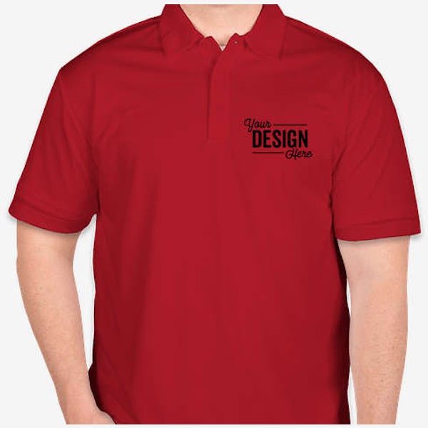 Port Authority Silk Touch Performance Polo - Printed - Red
