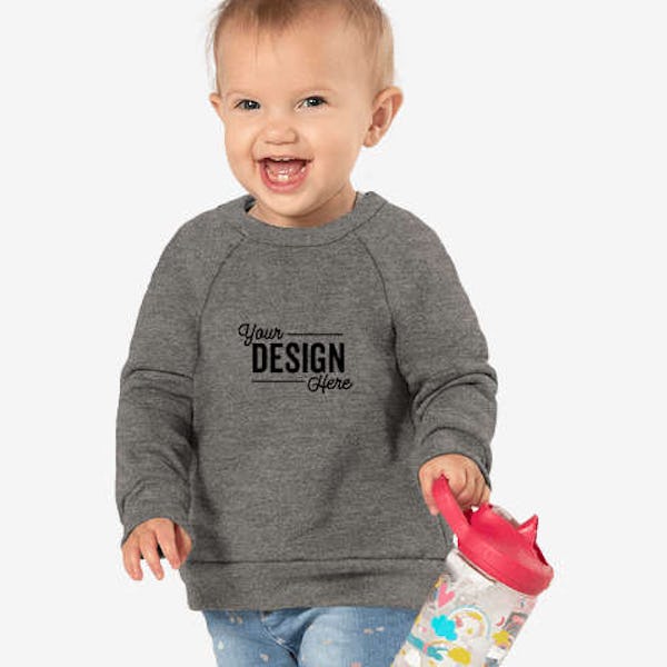 Bella + Canvas Toddler Sponge Fleece Crewneck Sweatshirt - Deep Heather