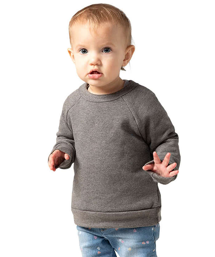 Bella + Canvas Toddler Sponge Fleece Crewneck Sweatshirt - Deep Heather