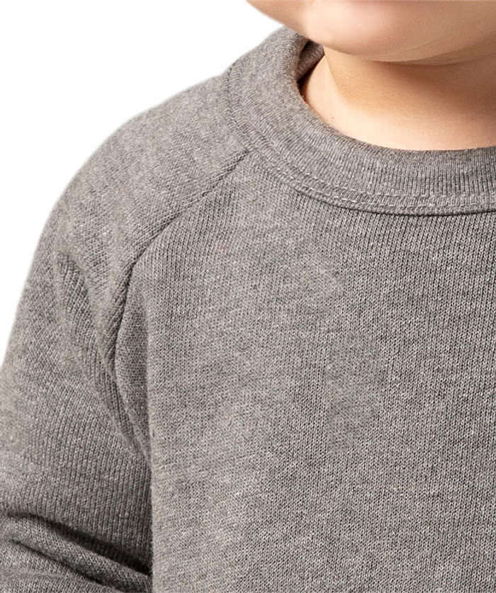 Bella + Canvas Toddler Sponge Fleece Crewneck Sweatshirt - Deep Heather