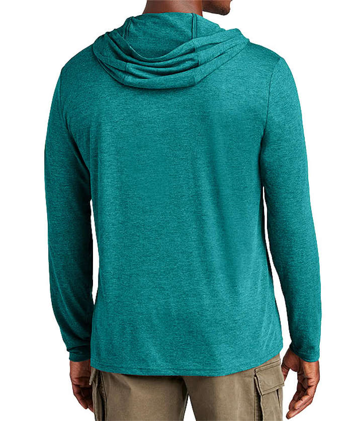 District Perfect Tri-Blend Hooded Long Sleeve T-shirt - Deep Royal
