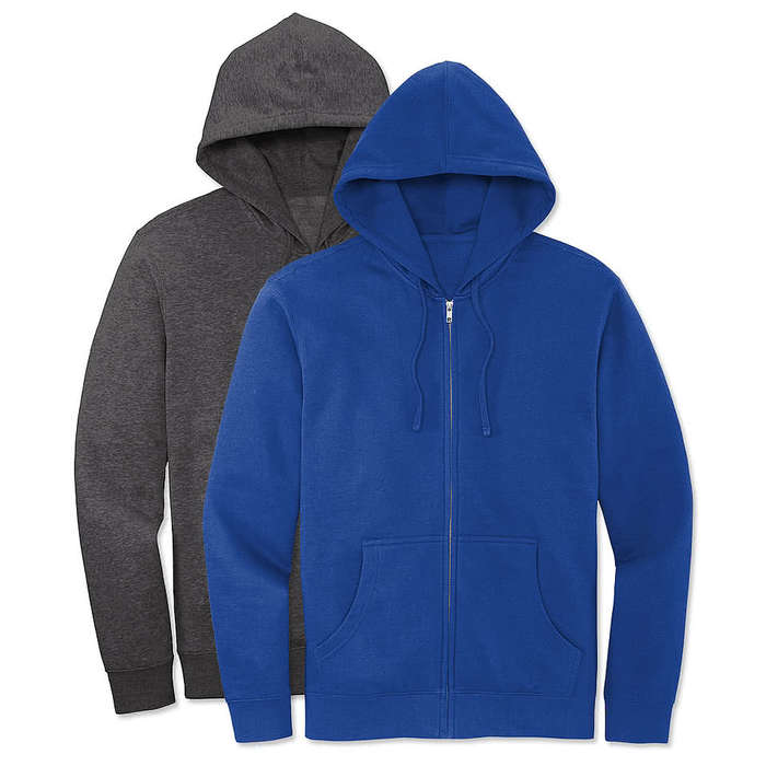 District V.I.T. Zip Hoodie - Embroidered - Heathered Olive 3 District V.I.T. Zip Hoodie - Embroidered - Heathered Olive