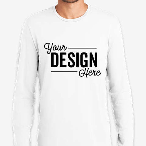 District Perfect Weight Long Sleeve T-shirt - Bright White