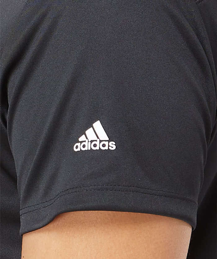 Adidas Women's 3-Stripes UPF 50+ Performance Polo - Embroidered - White / Black 7 Adidas Women's 3-Stripes UPF 50+ Performance Polo - Embroidered - White / Black