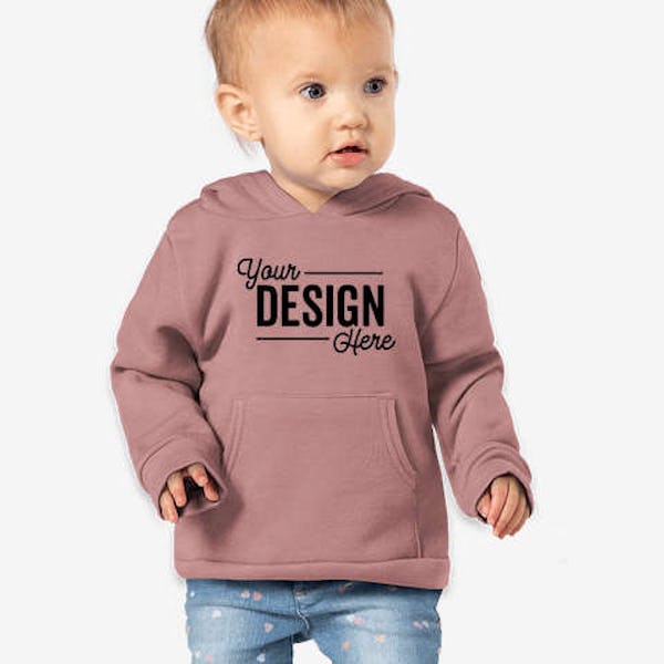 Bella + Canvas Toddler Sponge Fleece Pullover Hoodie - Mauve