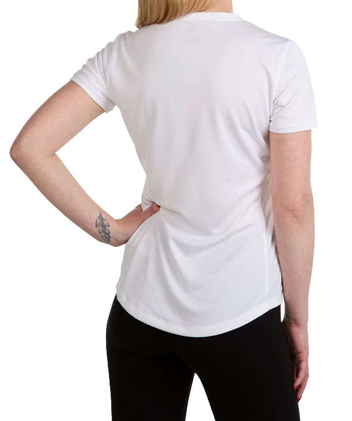 Adidas Women's Solid 100% Recycled UPF 50 Performance Shirt - White 4 Adidas Women's Solid 100% Recycled UPF 50 Performance Shirt - White