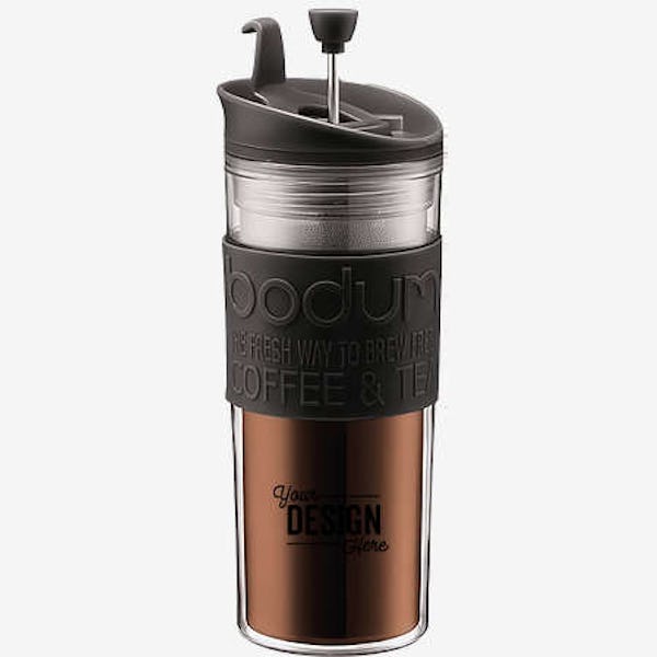Full Color 15 oz. Bodum Travel French Press Coffee Maker - Black