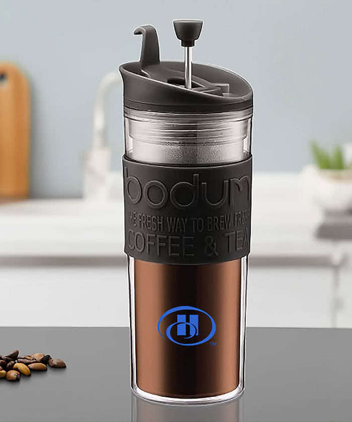 Full Color 15 oz. Bodum Travel French Press Coffee Maker - Black