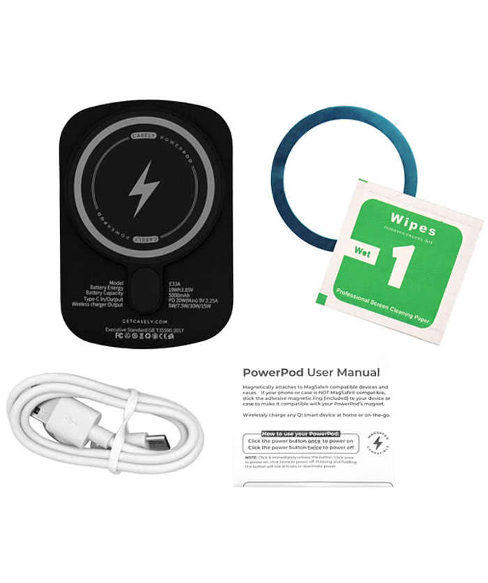 Full Color Casely MagSafe 5,000 mAh Portable Wireless Power Bank - Navy