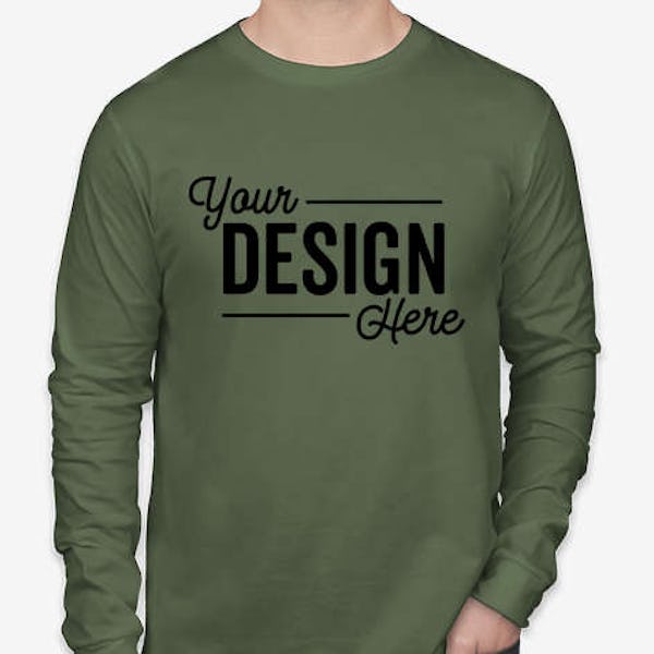 Bella + Canvas Long Sleeve Jersey T-shirt - Military Green