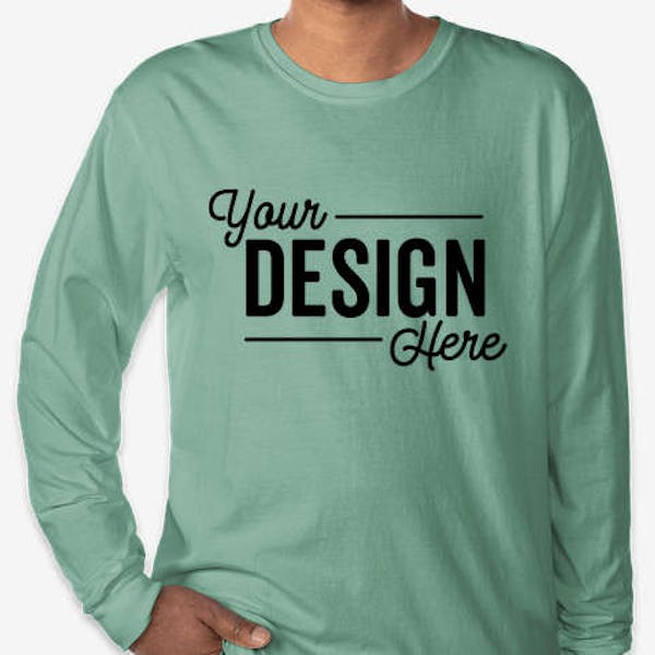 Comfort Colors 100% Cotton Long Sleeve Shirt - Seafoam