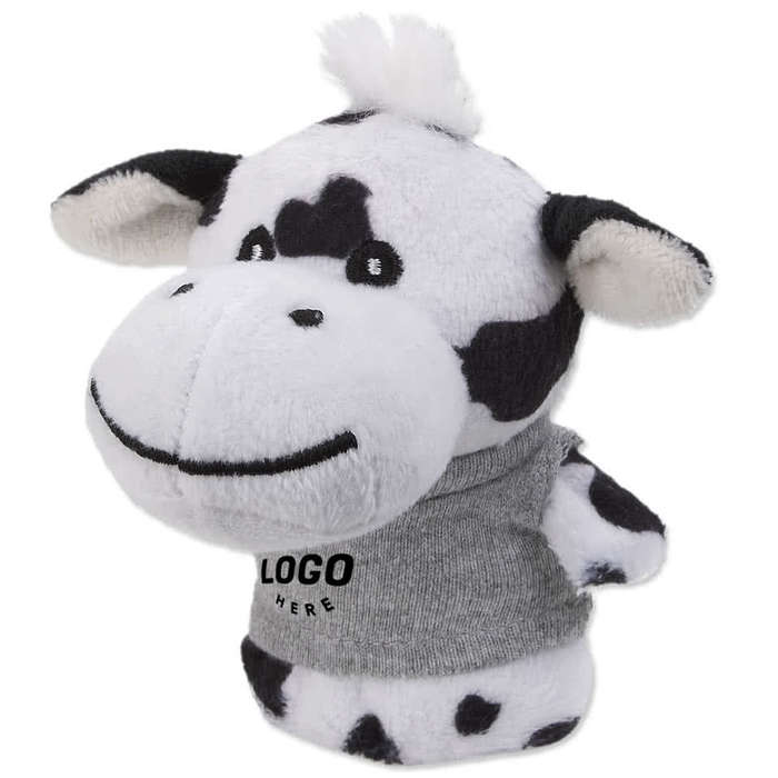 4" Shorty Cow Plush Animal - Pink