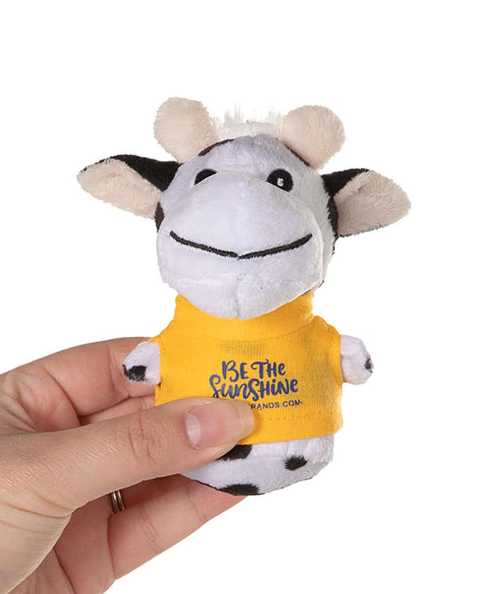 4" Shorty Cow Plush Animal - Pink