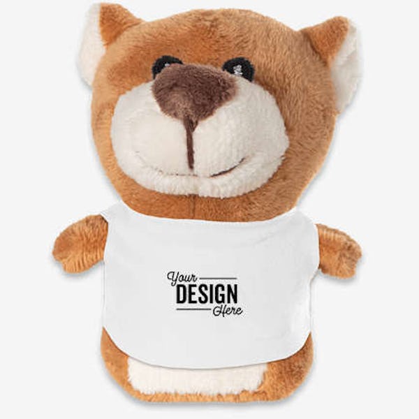 4" Shorty Bear Plush Animal - White