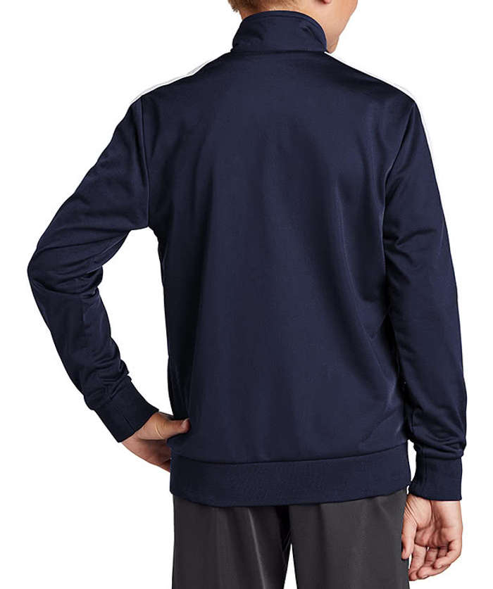 Sport-Tek Youth Tricot Track Jacket - Black / Black 5 Sport-Tek Youth Tricot Track Jacket - Black / Black