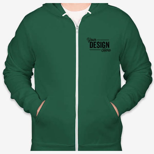 Bella + Canvas Ultra Soft Zip Hoodie - Forest