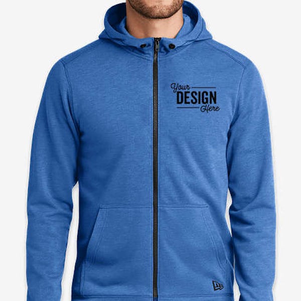 New Era Tri-Blend Zip Hoodie - Royal Heather