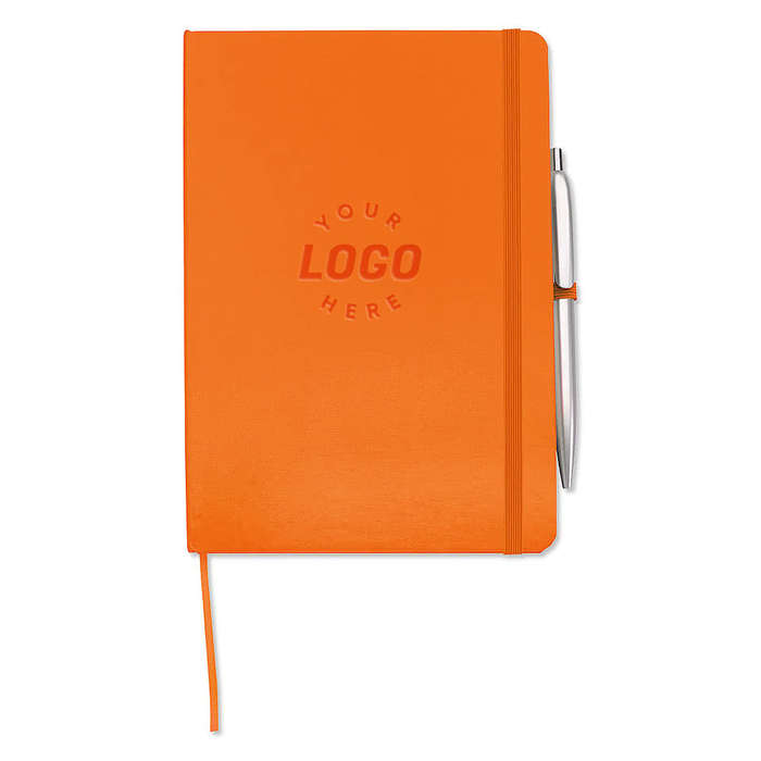 Debossed Prime Hard Cover Notebook with Soca Pen - Purple