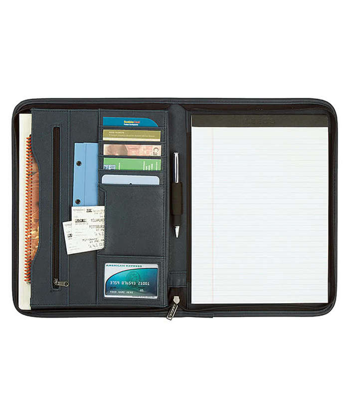DuraHyde Zippered Padfolio - Blue 4 DuraHyde Zippered Padfolio - Blue