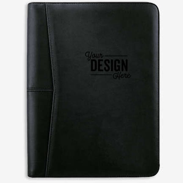 Debossed Pedova UltraHyde Padfolio - Black