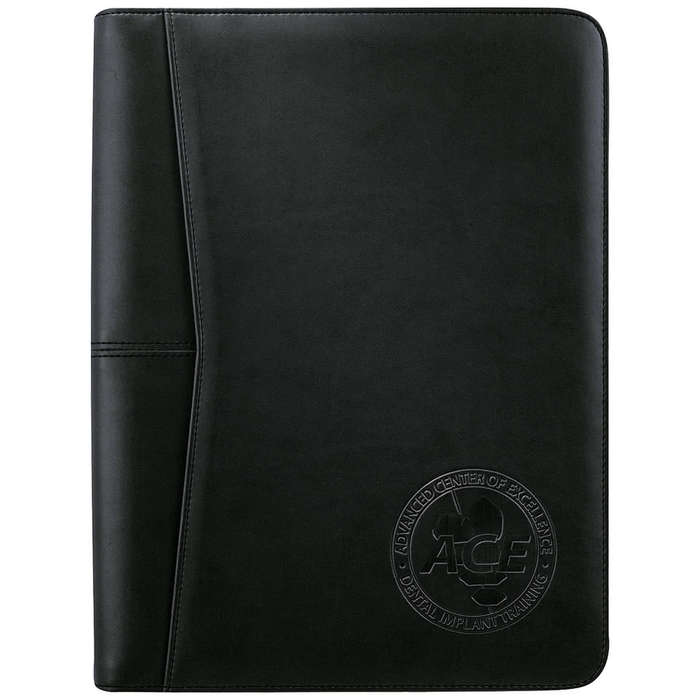 Debossed Pedova UltraHyde Padfolio - Black