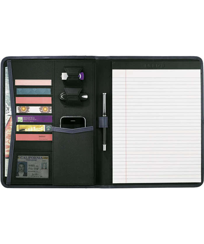Debossed Pedova UltraHyde Padfolio - Black