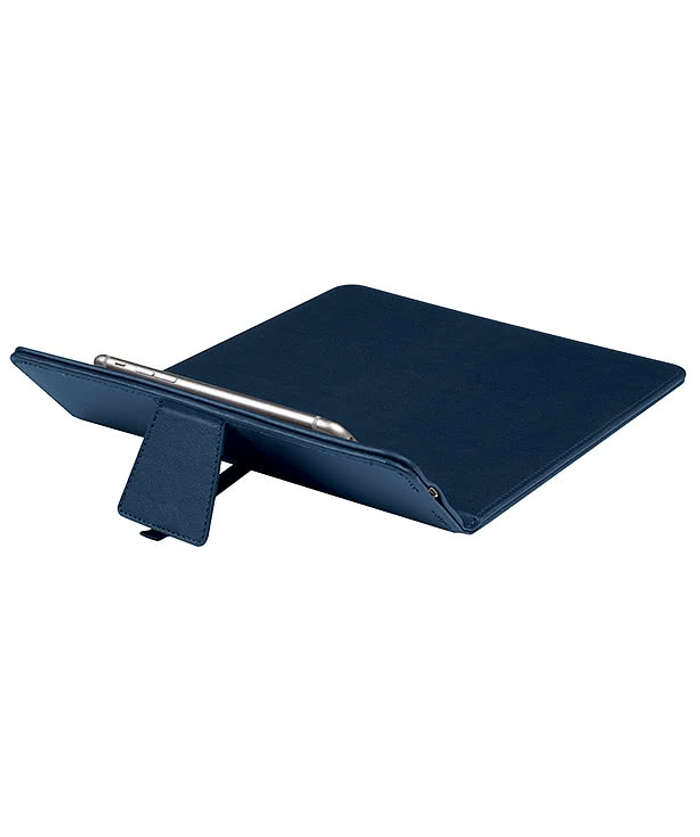 5V Wireless Charging Mouse Pad with Phone Stand - Navy  /  Black