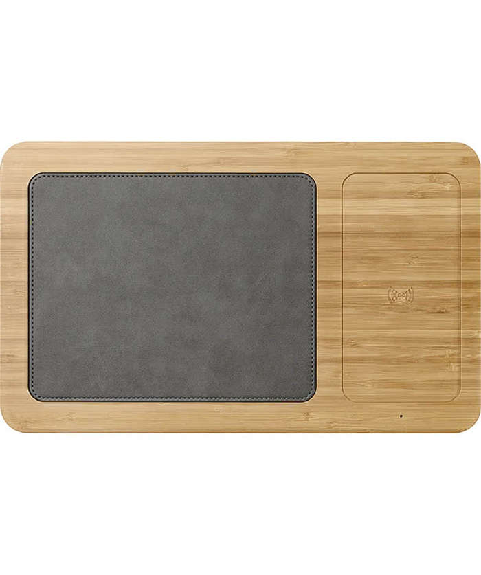 Auden Bamboo Wireless Charging Mouse Pad - Bamboo