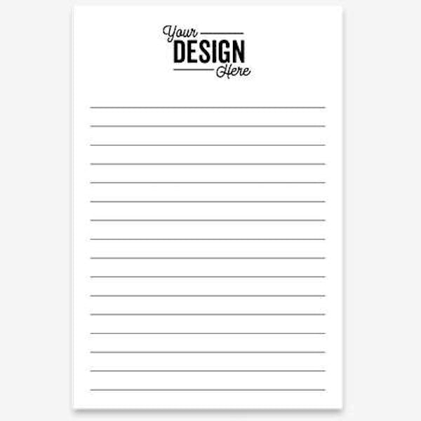 Full Color Souvenir 4" x 6" Lined Scratch Pad - 25 sheets/pad (Case of 250) - White