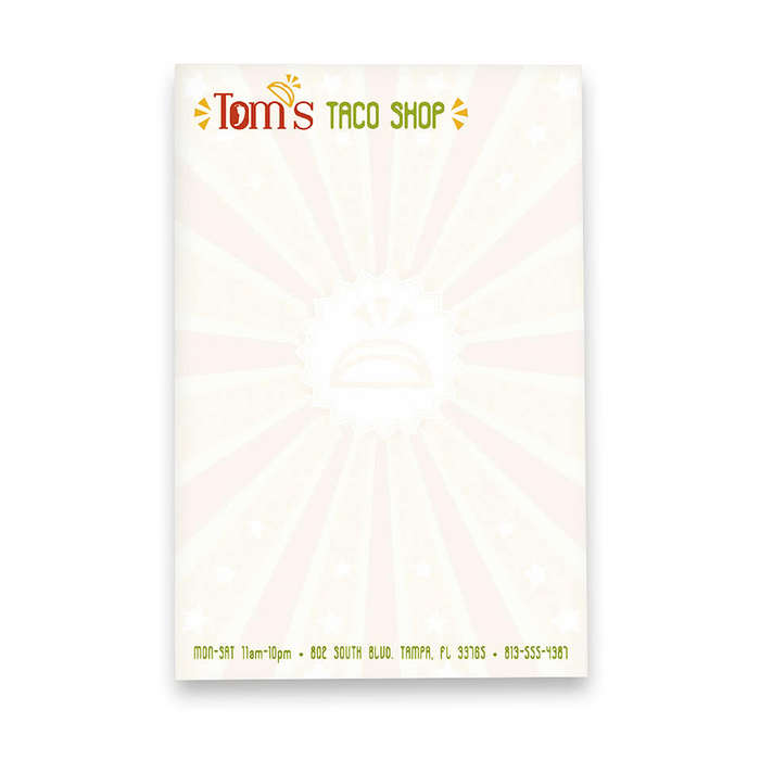 Full Color Souvenir 4" x 6" Scratch Pad - 25 sheets/pad (Case of 250) - White