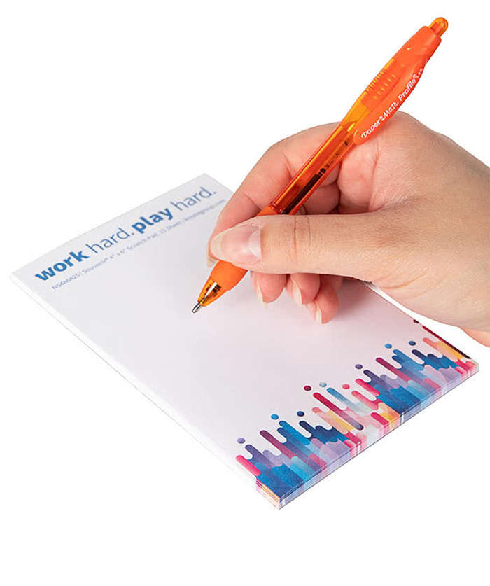 Full Color Souvenir 4" x 6" Scratch Pad - 25 sheets/pad (Case of 250) - White