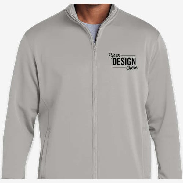 Sport-Tek Sport-Wick Tech Fleece Full Zip Jacket - Silver
