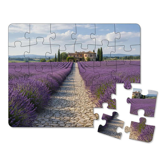 Full Color 30-Piece Kids Jigsaw Puzzle - White