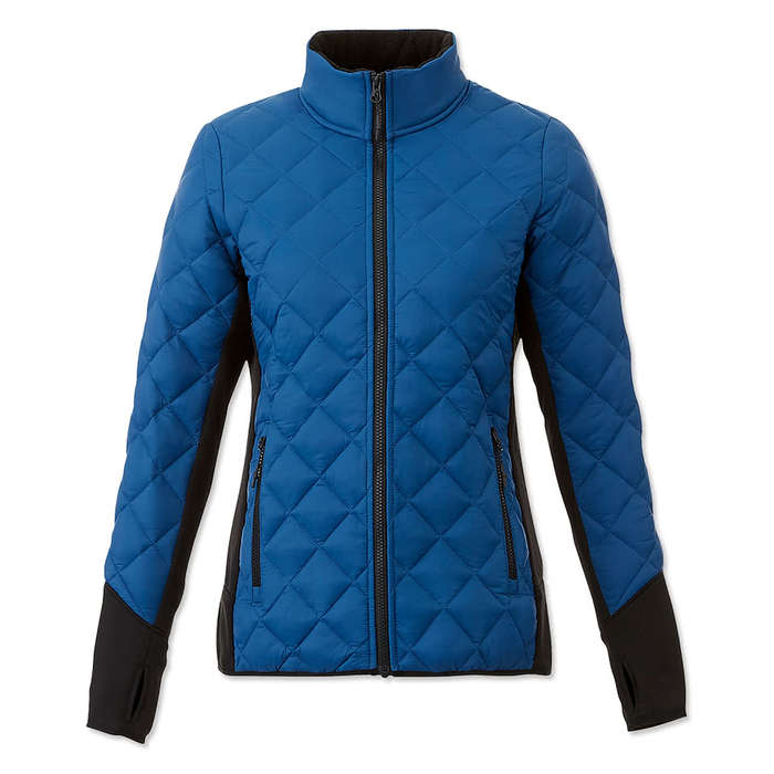Elevate Women's Rougemont Diamond Quilted Insulated Puffer Jacket - Loden / Black