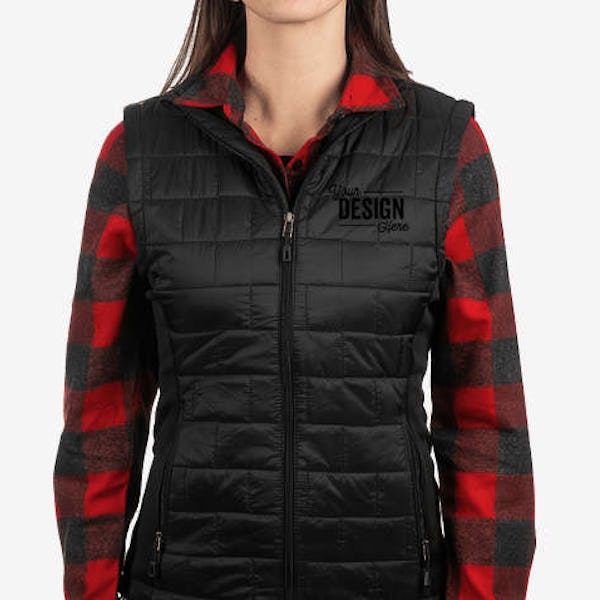 Burnside Women's Quilted Puffer Vest - Black